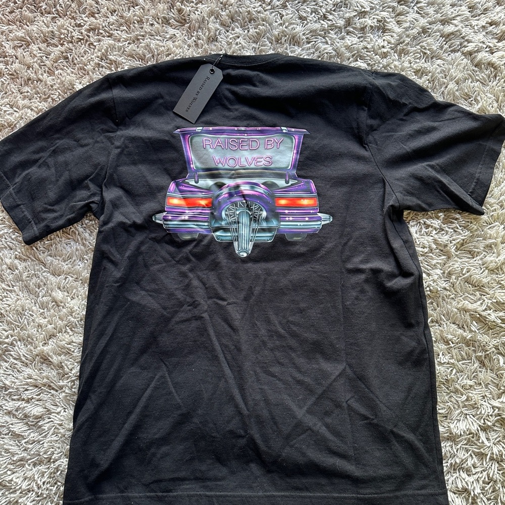 Black Raised by Wolves Car Tee